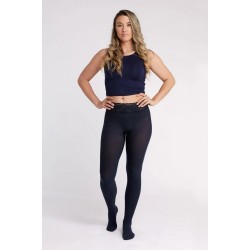 Yoga Pants Style Opaque Tights in Navy